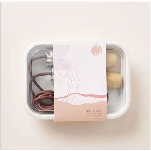New Daily Practice by Anthropologie Strong Start Leather Jump Rope MSRP:‎ $34 - Picture 1 of 6